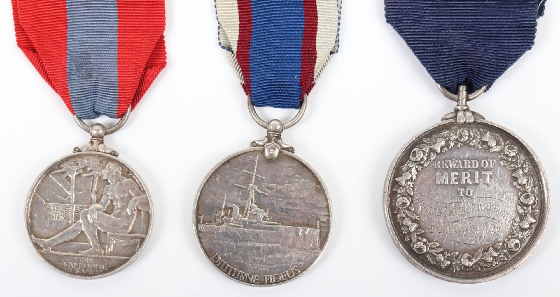 British Royal Navy WW1 Campaign and Royal Naval Fleet Reserve Long Service Medal Group of Six - Image 8 of 8