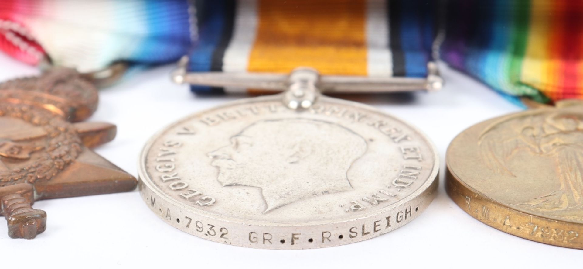 Royal Marine Artillery Naval Long Service Medal Group of Four - Image 2 of 5