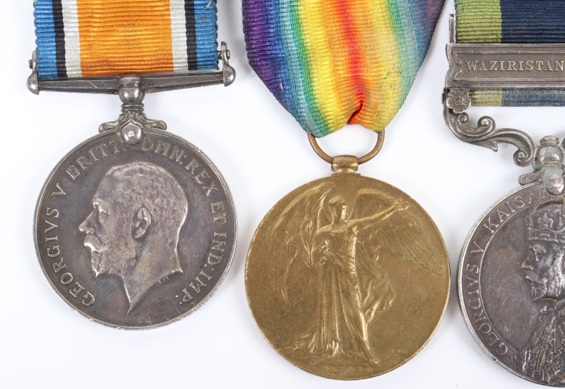 Great War and Waziristan Campaign Medal Group of Four Kings Liverpool Regiment and Cameron Highlande - Bild 4 aus 8