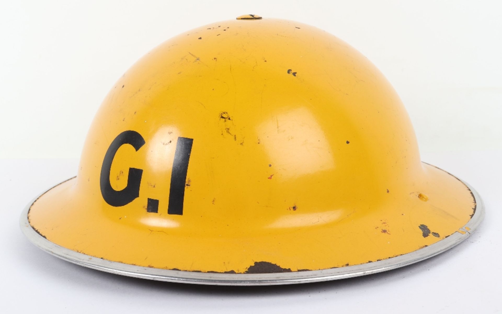 WW2 British Home Front Gas Inspectors Steel Helmet - Image 6 of 8