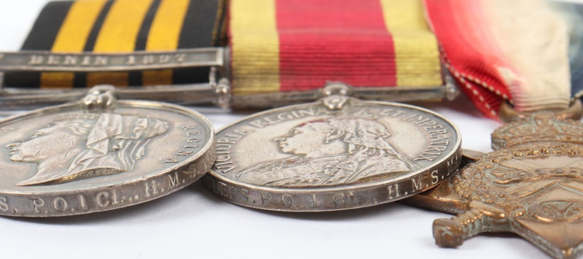 East West Africa, China 1900 and Great War Medal Group of Five Royal Navy - Image 6 of 12