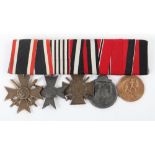 Third Reich Court Mounted Medal Group of Five