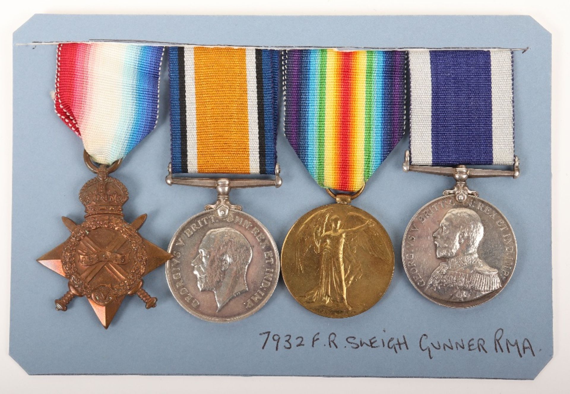 Royal Marine Artillery Naval Long Service Medal Group of Four