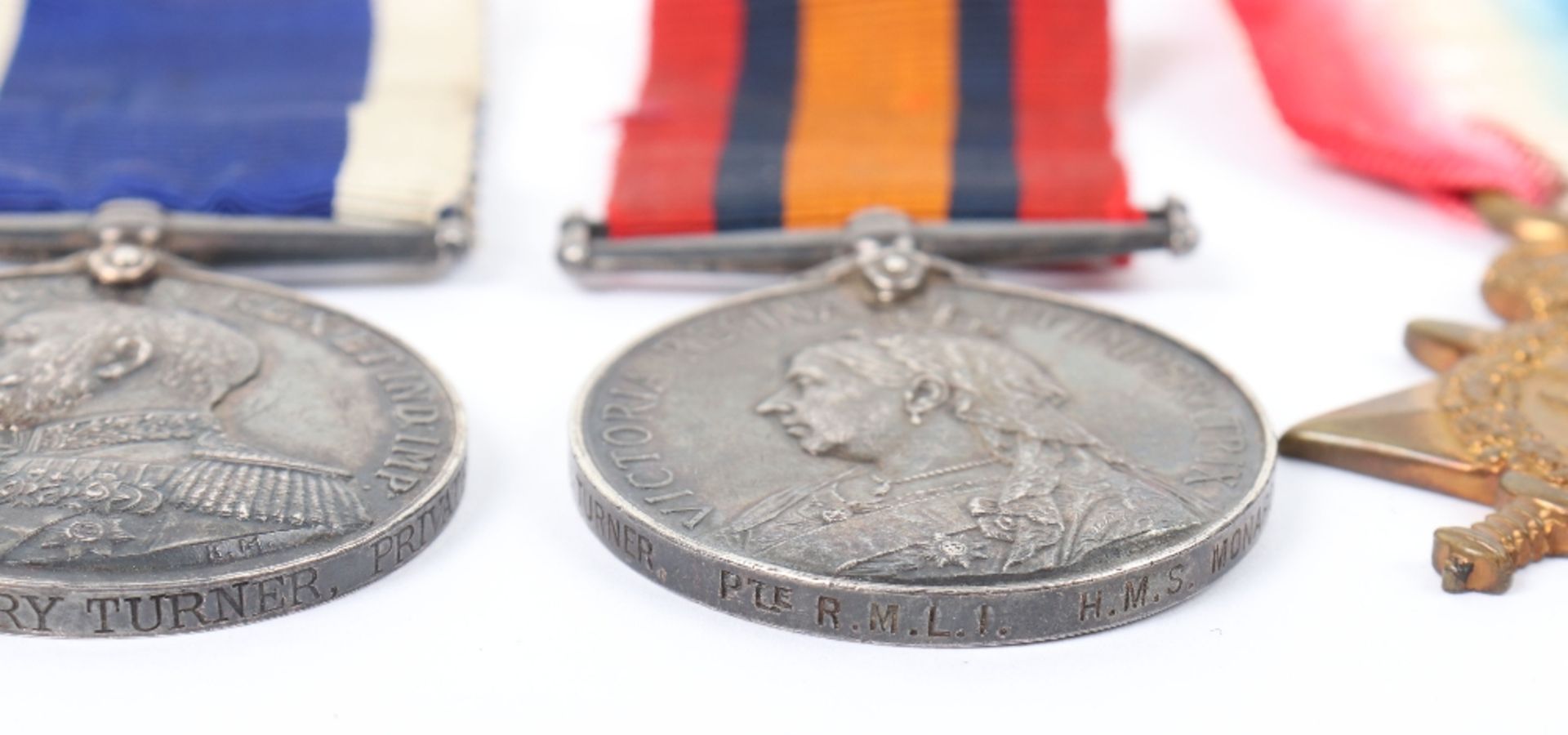 Royal Marines Light Infantry / Royal Marine Brigade Great War Casualty Medal Group of Three - Image 3 of 5