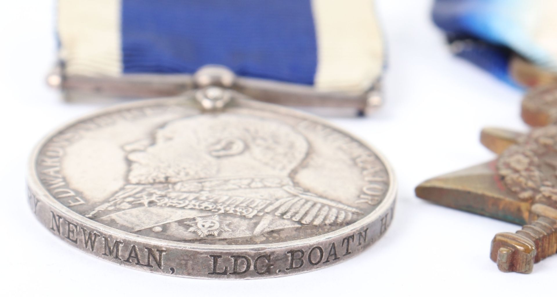 Royal Navy WW1 Medal Trio and Edward VII Long Service Good Conduct Group - Bild 2 aus 6