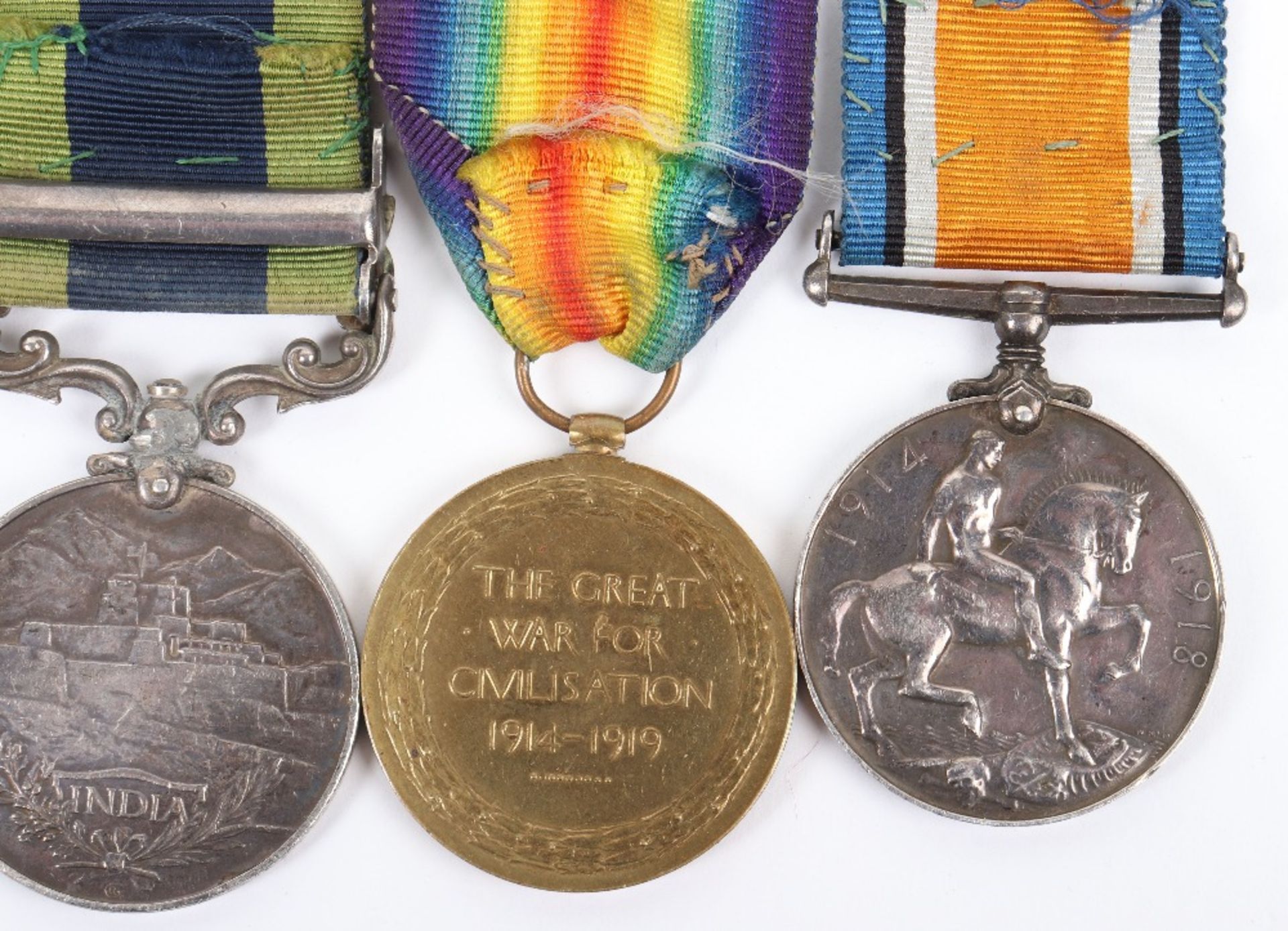 Great War and Waziristan Campaign Medal Group of Four Kings Liverpool Regiment and Cameron Highlande - Bild 8 aus 8