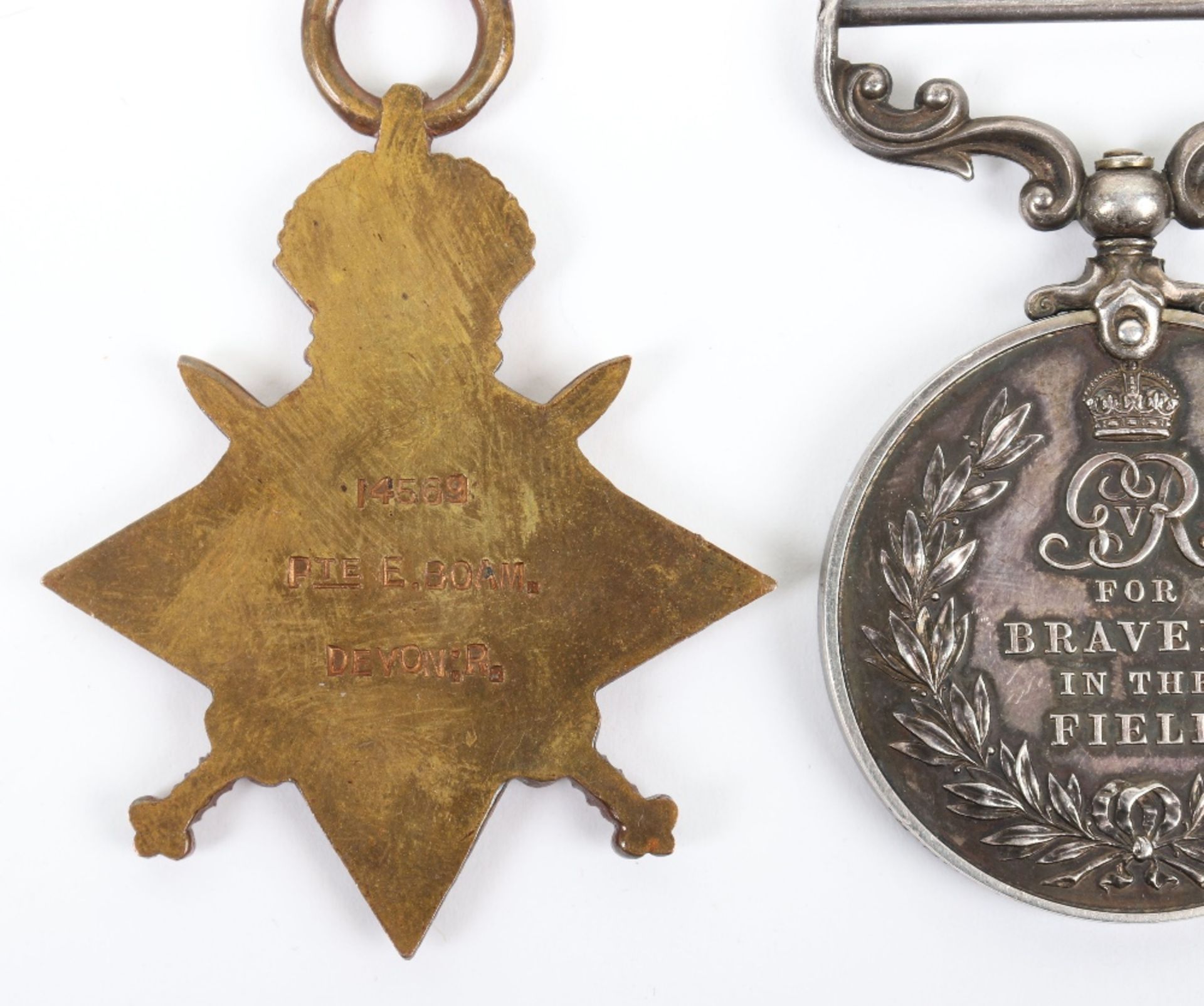 Great War George V Military Medal (M.M) Group of Three Devonshire Regiment, Killed in Action 1st Day - Bild 5 aus 5
