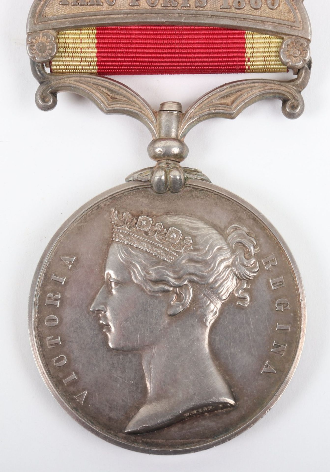 Victorian 2nd China War 1857-60 Medal Acting Lieutenant HM Steam Frigate Ferooz Indian Navy - Image 3 of 6