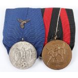 WW2 German Luftwaffe Court Mounted Medal Pair