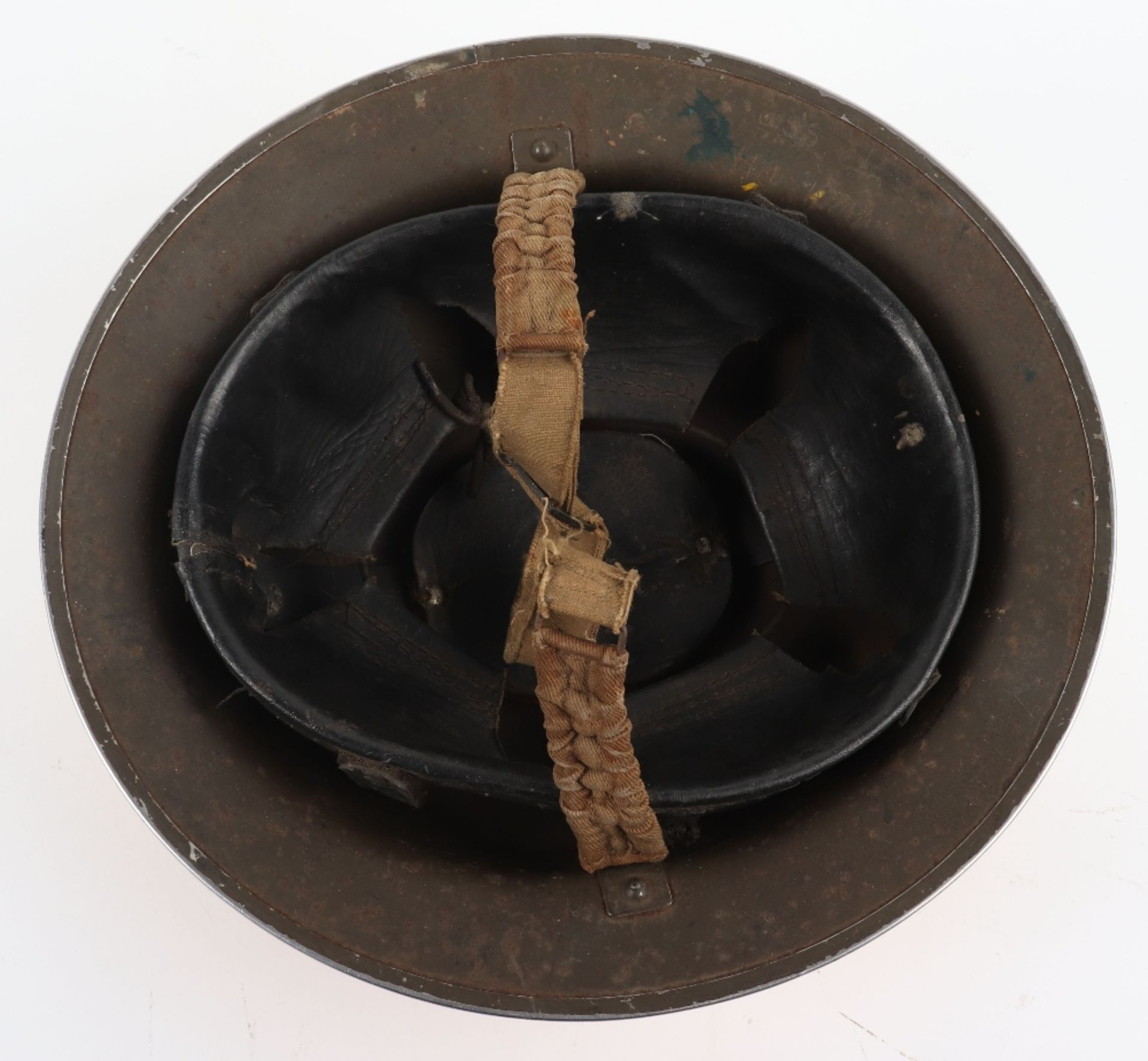 WW2 British Home Front Gas Inspectors Steel Helmet - Image 7 of 8