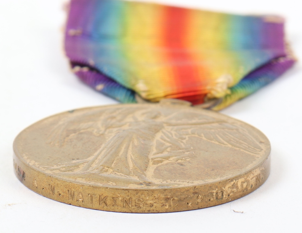 Royal Navy Great War and Victorian Naval Long Service Medal Group - Image 12 of 16
