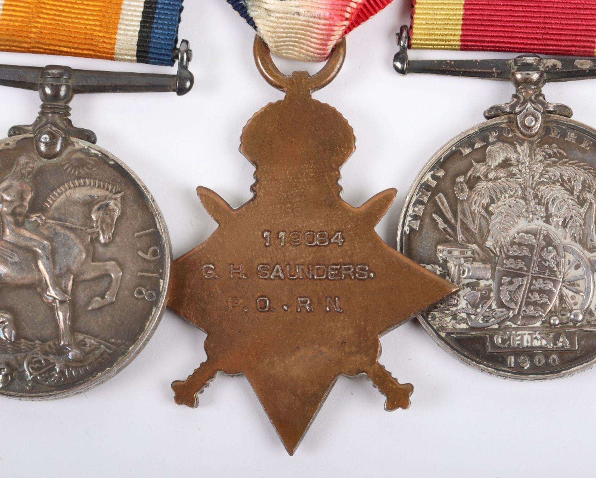 East West Africa, China 1900 and Great War Medal Group of Five Royal Navy - Image 12 of 12