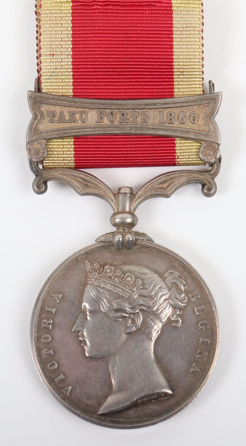 Victorian 2nd China War 1857-60 Medal Acting Lieutenant HM Steam Frigate Ferooz Indian Navy