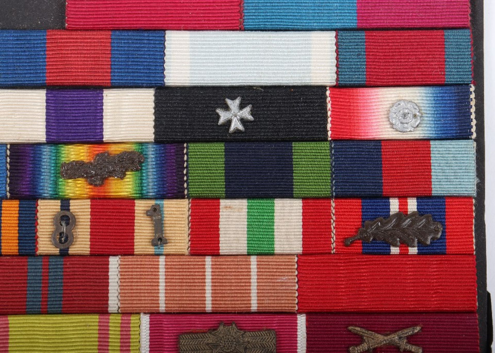 WW2 British Uniform Ribbon Bar with Foreign Awards - Image 4 of 4