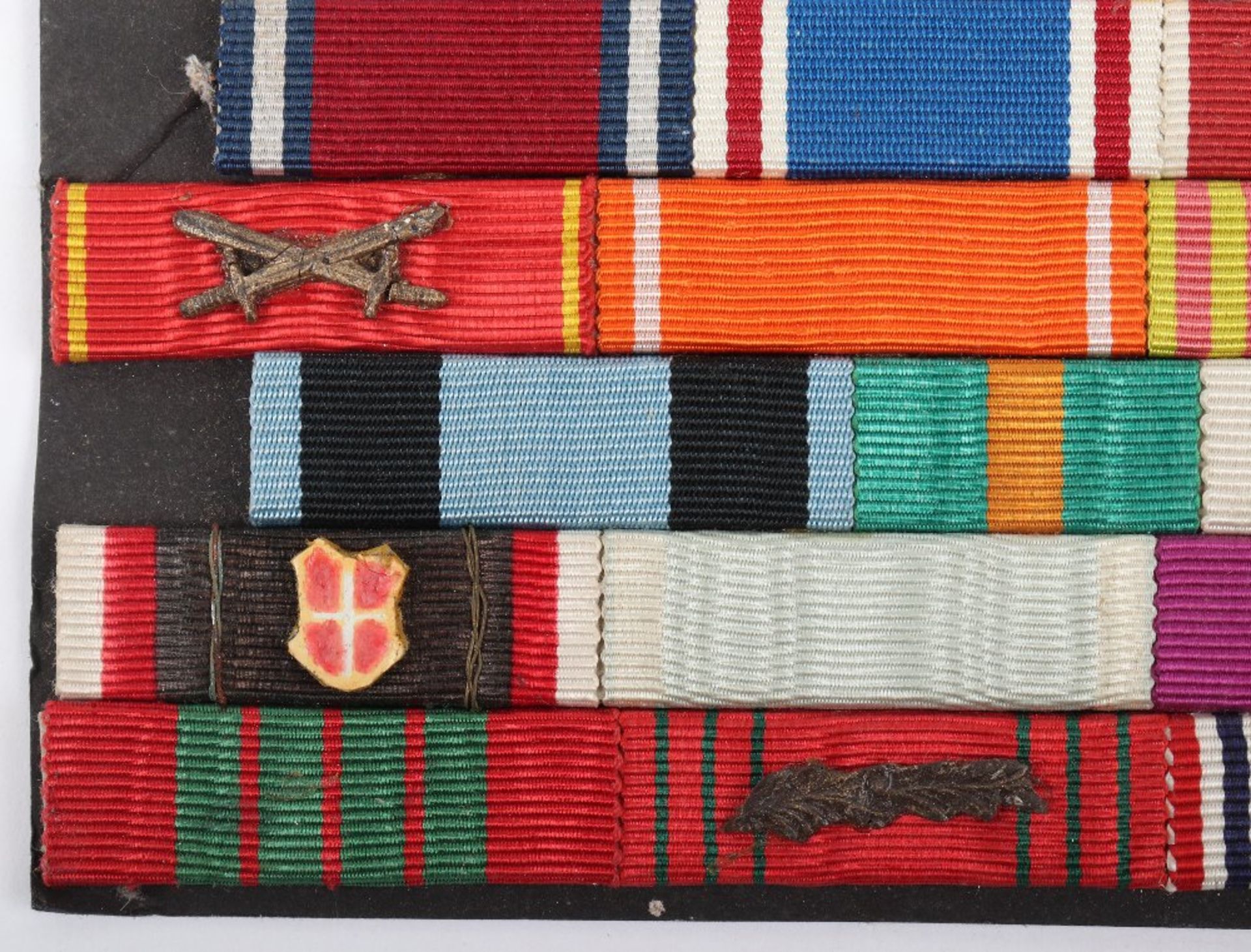 WW2 British Uniform Ribbon Bar with Foreign Awards - Image 2 of 4
