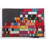 WW2 British Uniform Ribbon Bar with Foreign Awards