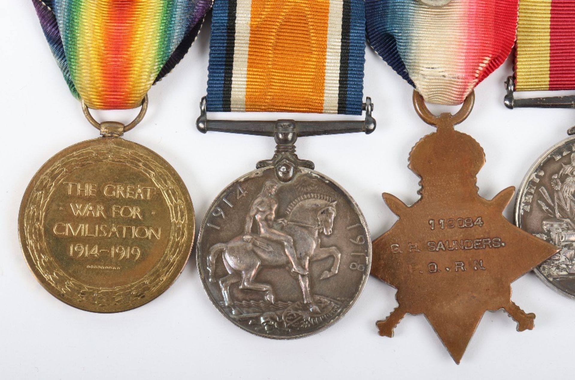 East West Africa, China 1900 and Great War Medal Group of Five Royal Navy - Image 11 of 12