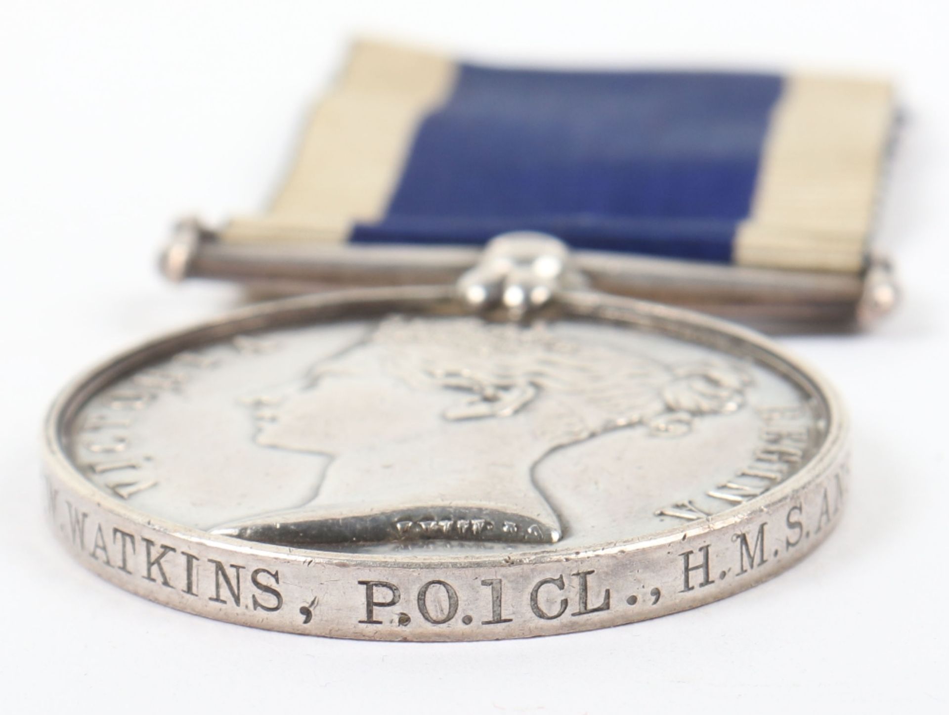 Royal Navy Great War and Victorian Naval Long Service Medal Group - Bild 15 aus 16