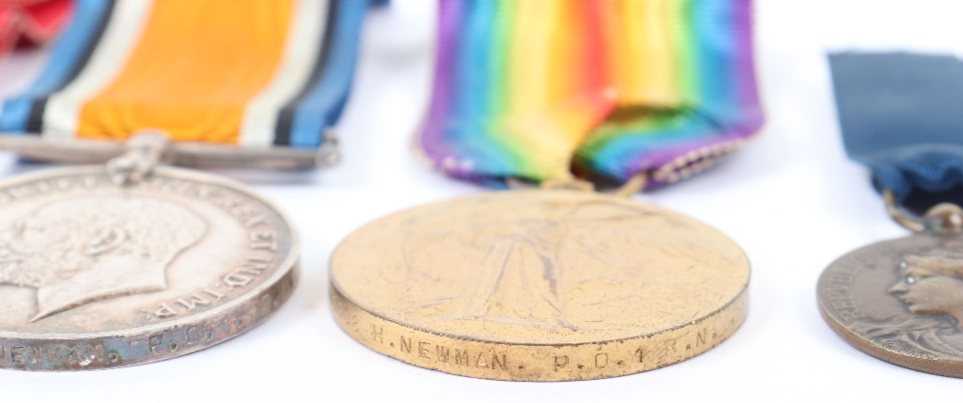Royal Navy WW1 Medal Trio and Edward VII Long Service Good Conduct Group - Bild 4 aus 6