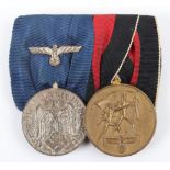 WW2 German Armed Forces Court Mounted Medal Pair