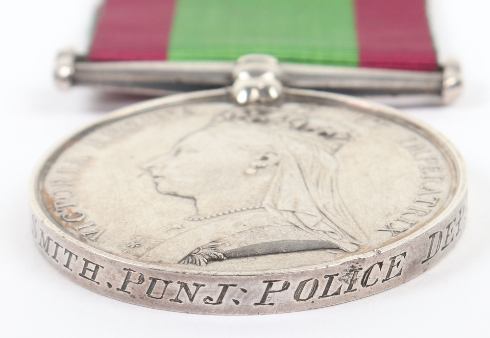 Scarce Afghanistan Medal 1878-80 Punjab Police Department - Image 2 of 3