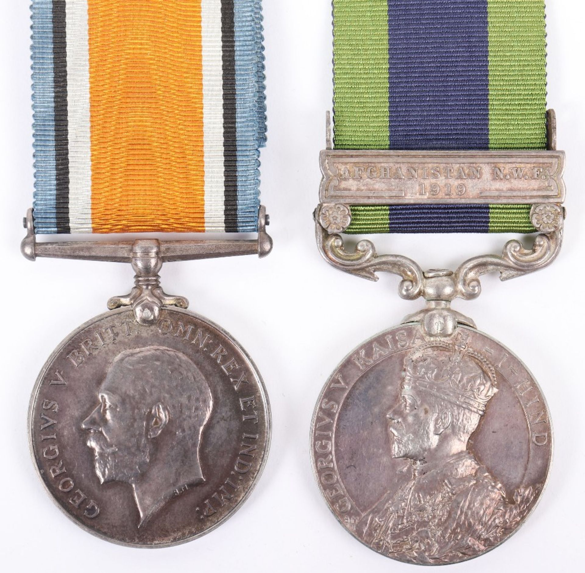 Great War and North West Frontier Medal Pair Queens Royal West Surrey Regiment