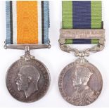 Great War and North West Frontier Medal Pair Queens Royal West Surrey Regiment