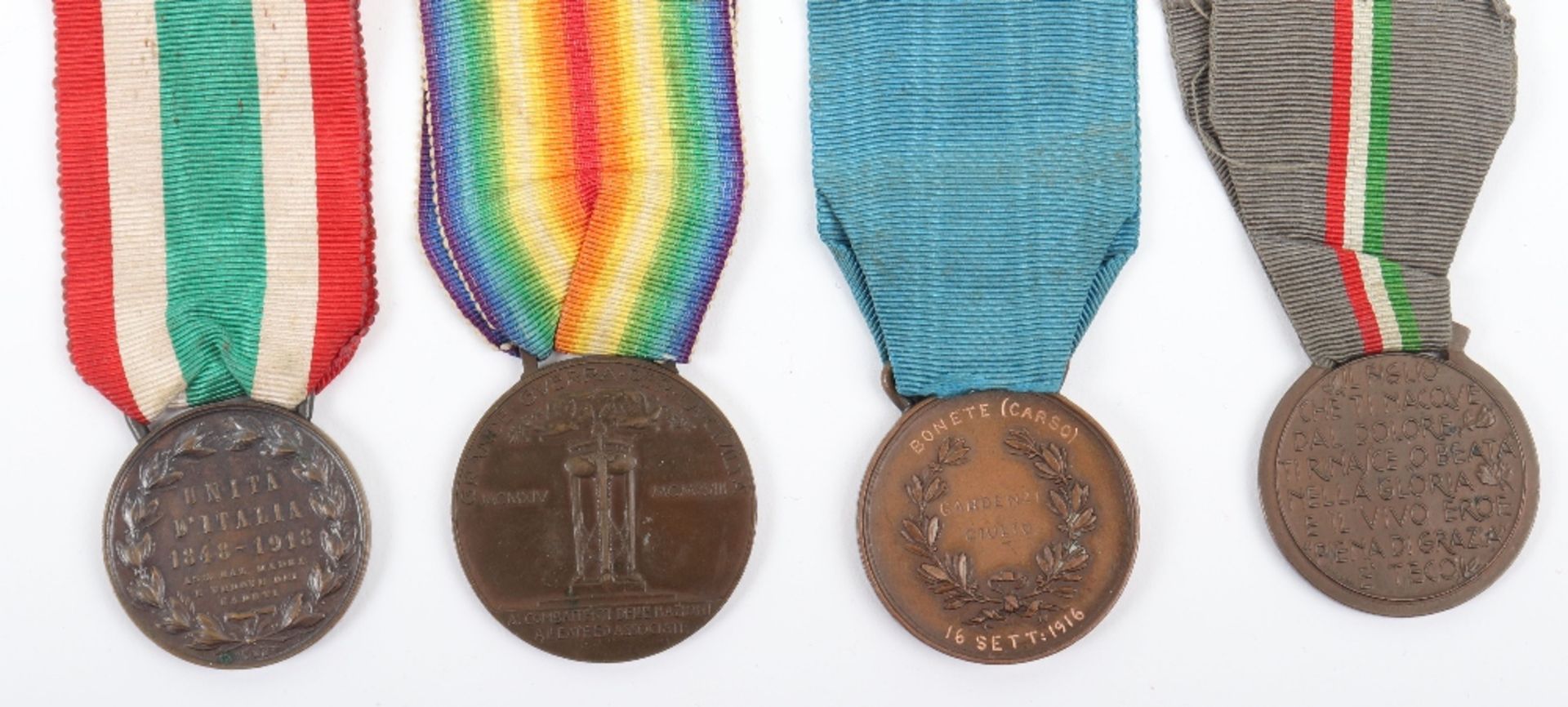 WW1 Italian Al Valore Casualty Medal Group - Image 2 of 2