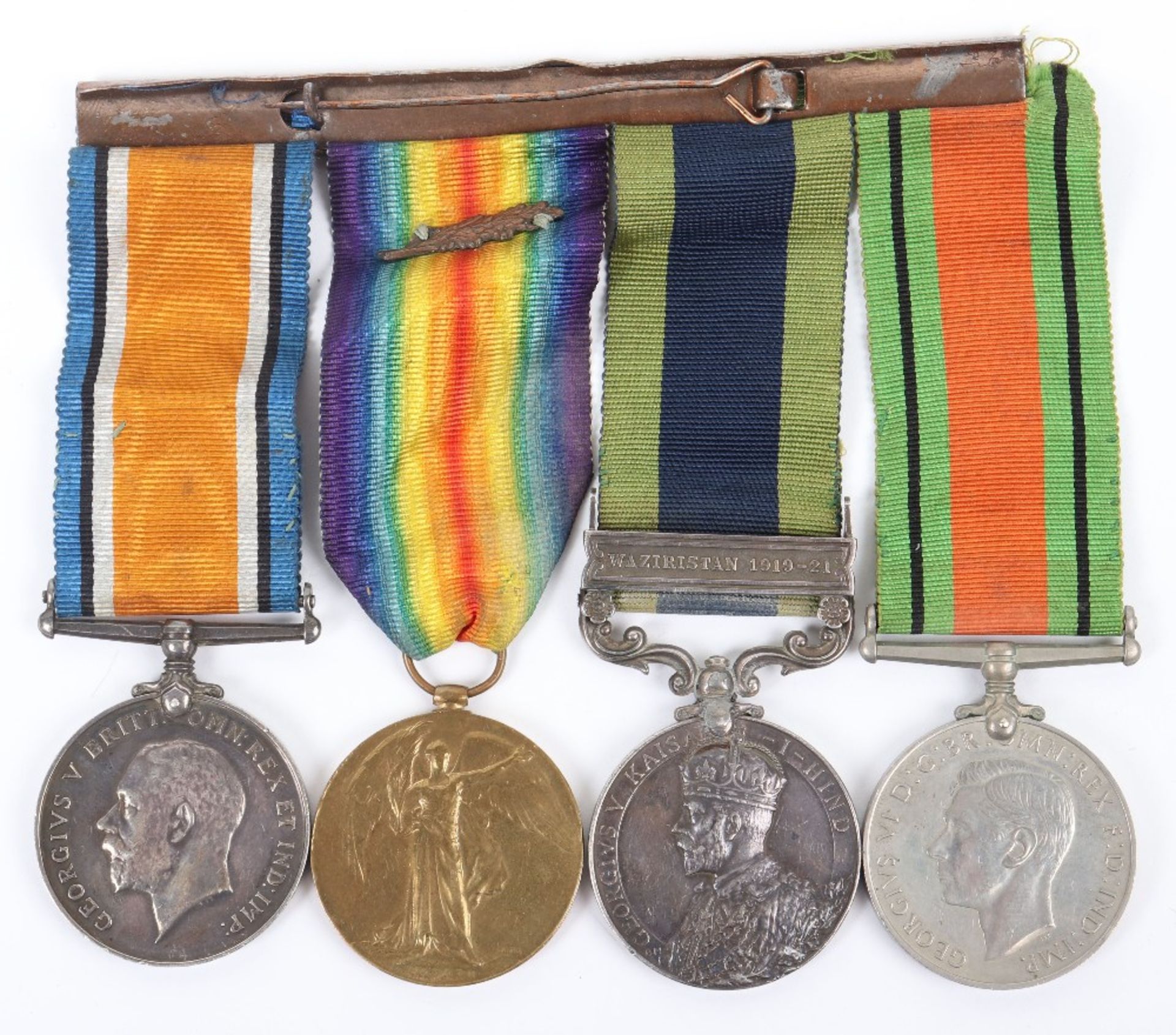 Great War and Waziristan Campaign Medal Group of Four Kings Liverpool Regiment and Cameron Highlande