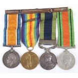 Great War and Waziristan Campaign Medal Group of Four Kings Liverpool Regiment and Cameron Highlande