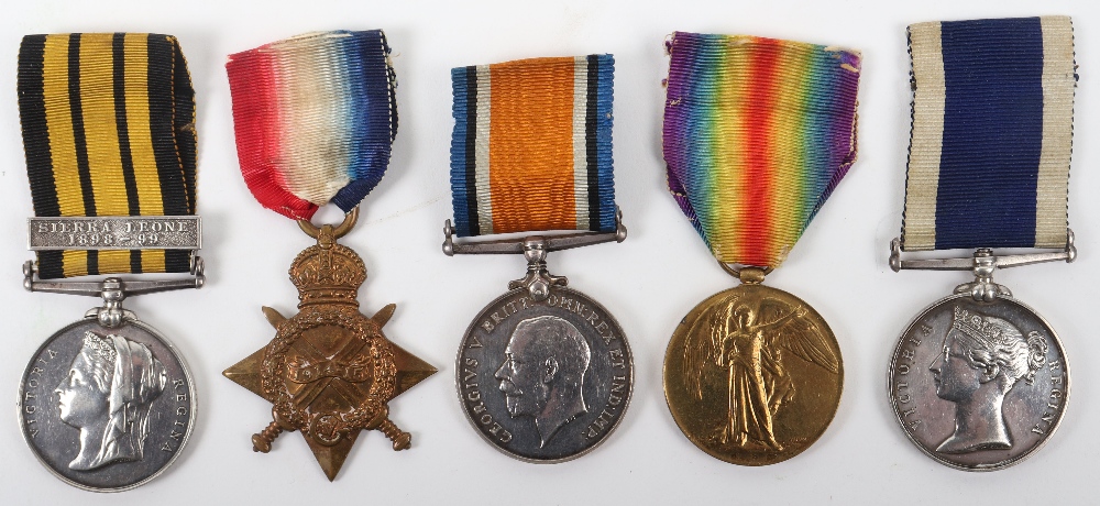 Royal Navy Great War and Victorian Naval Long Service Medal Group