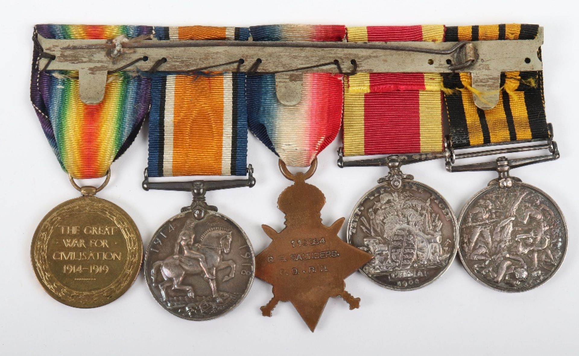 East West Africa, China 1900 and Great War Medal Group of Five Royal Navy - Image 9 of 12