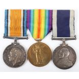 British Submariners Long Service Medal Trio