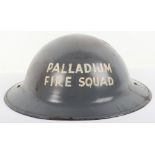 WW2 British Home Front Palladium Fire Squad Steel Helmet