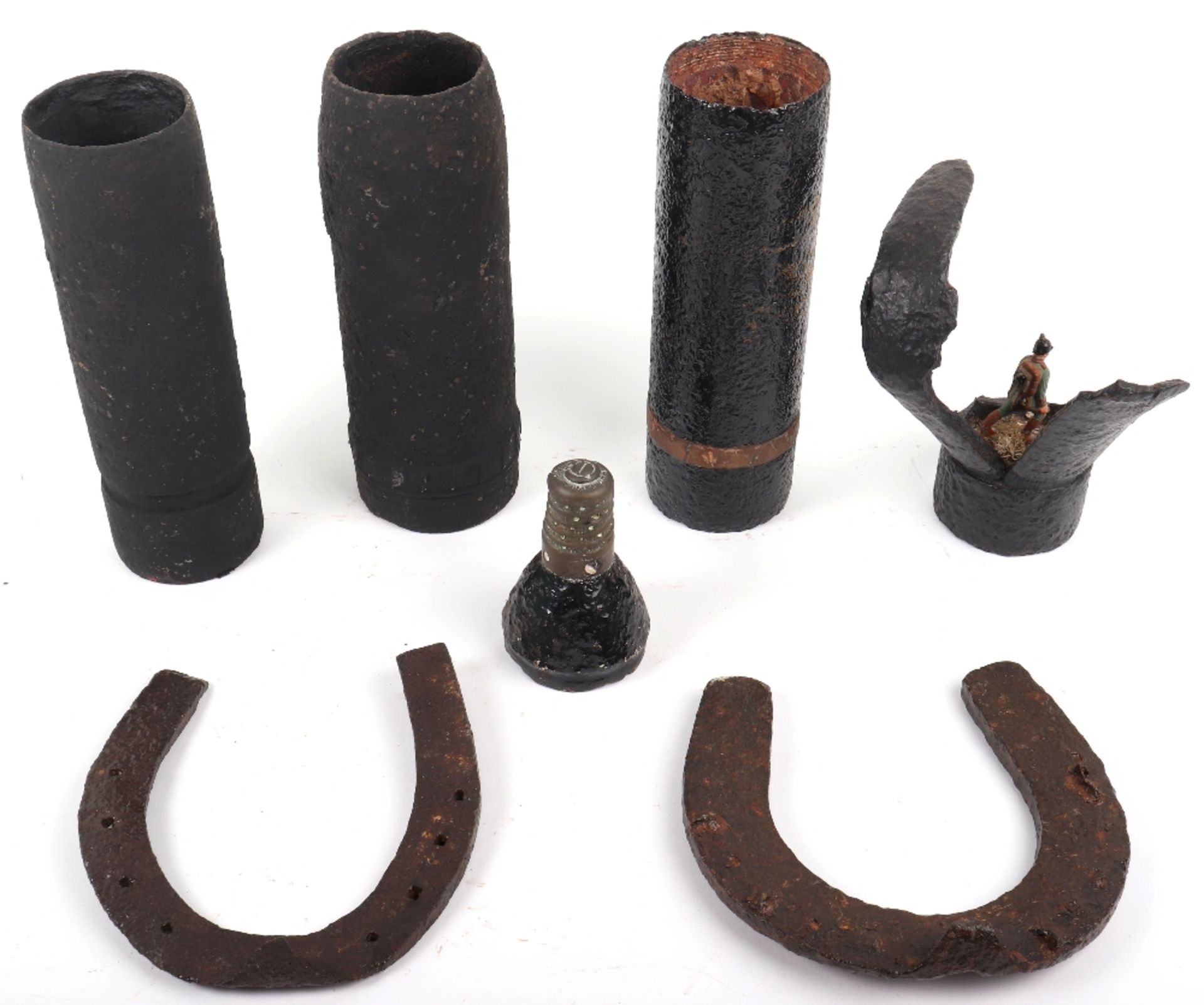 WW1 Relic Shell Heads and Horseshoes - Image 2 of 12