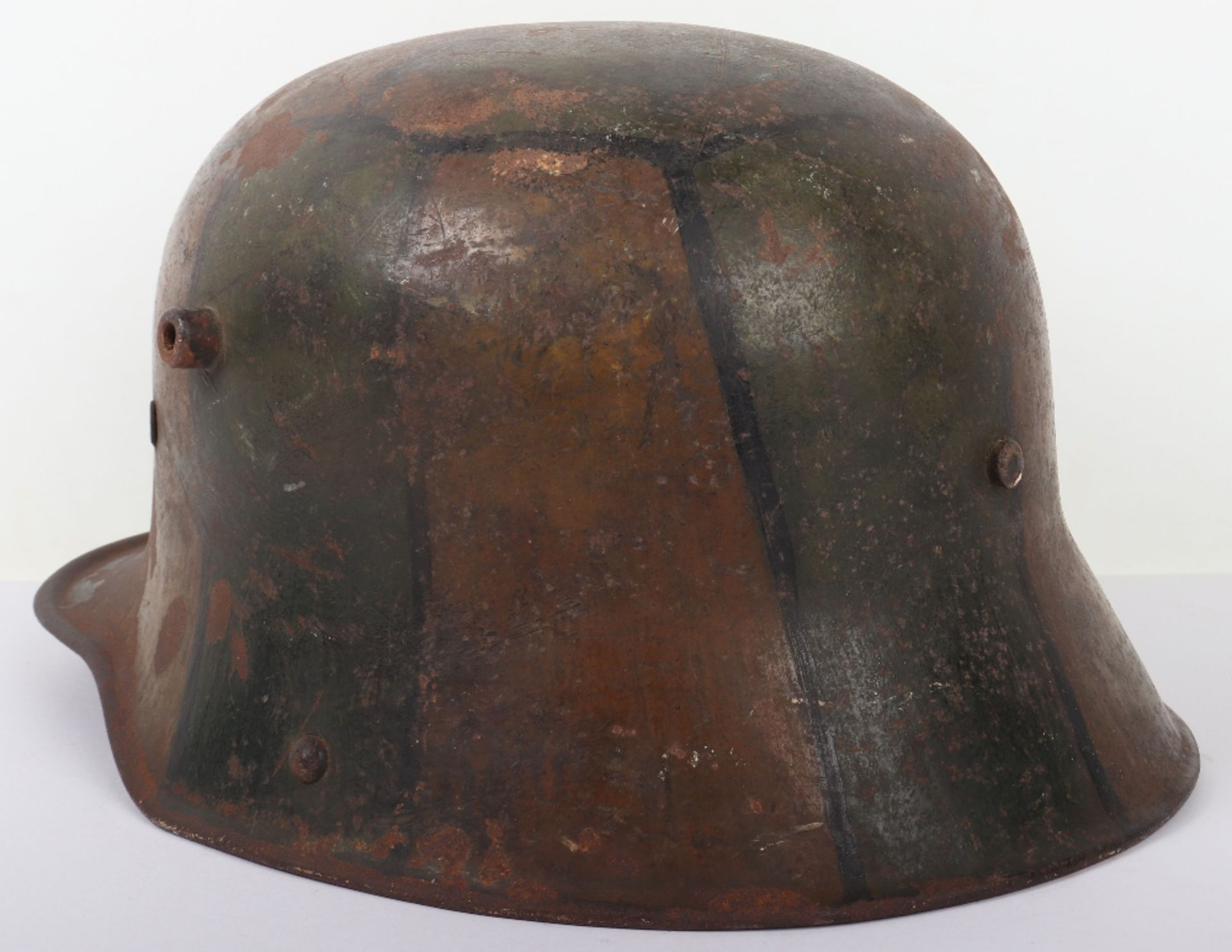 Imperial German M-17 Camouflaged Steel Combat Helmet - Image 4 of 11