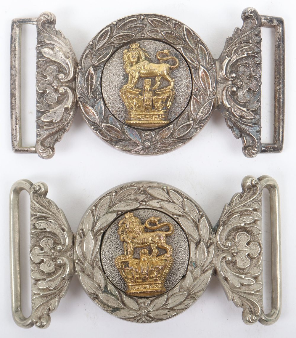 2x Victorian Levee Pattern Sword Waist Belt Buckles