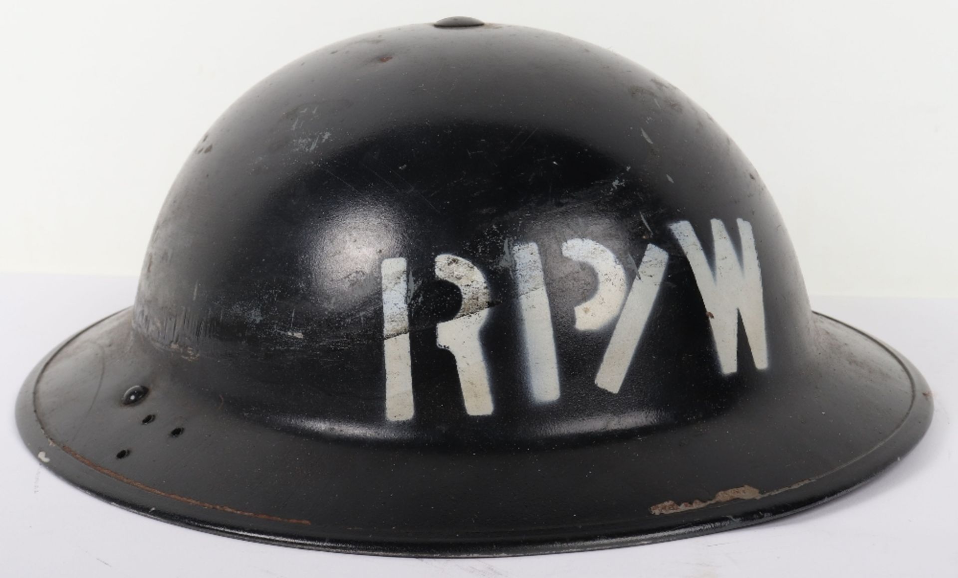 WW2 British Home Front Repair Party Water Steel Helmet - Image 6 of 9