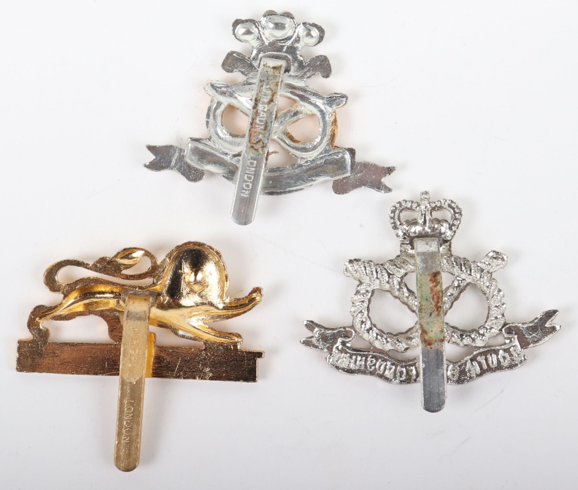 3x Anodised Aluminium British Infantry Regiments Cap Badges - Image 2 of 2