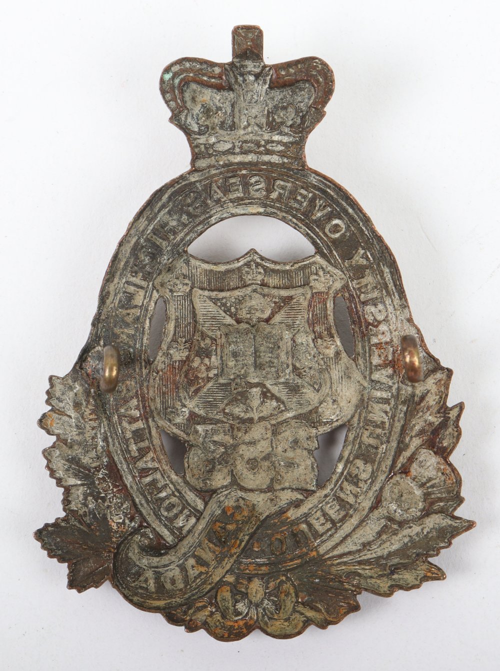 Scarce Canadian 253rd Queens University Overseas Highland Battalion Headdress Badge - Image 2 of 2