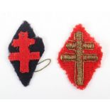 2x Free French Insignias