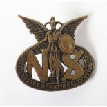 Unusual Ministry of National Service Collar Badge