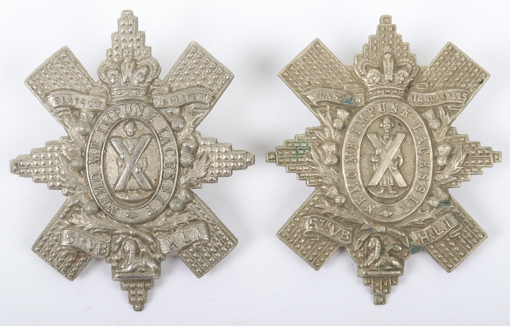 2x Victorian 5th Volunteer Battalion Glasgow Highlanders Highland Light Infantry