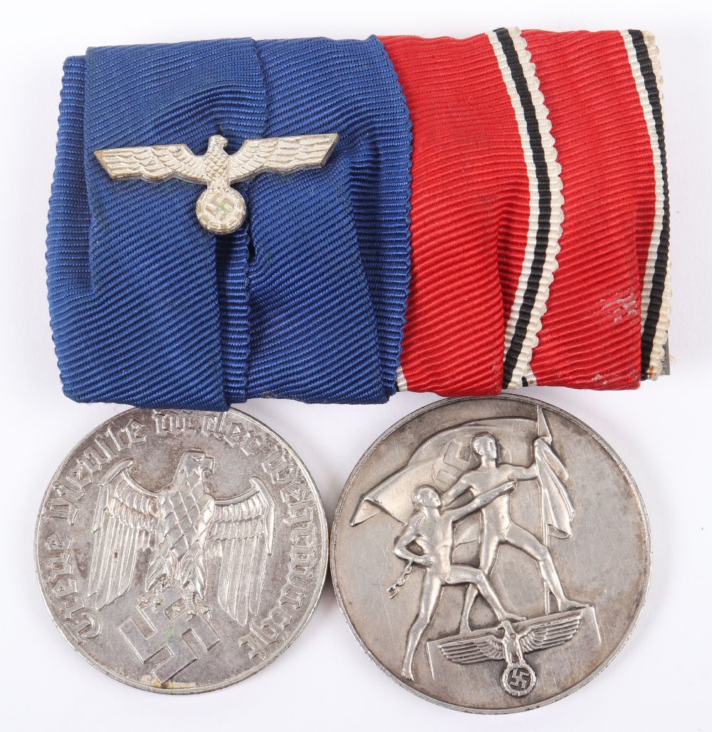 WW2 German Armed Forces Court Mounted Medal Pair