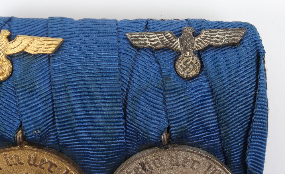 WW2 German Armed Forces Long Service Court Mounted Medal Pair - Image 4 of 7