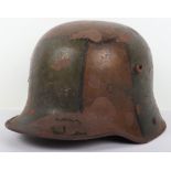 Imperial German M-17 Camouflaged Steel Combat Helmet