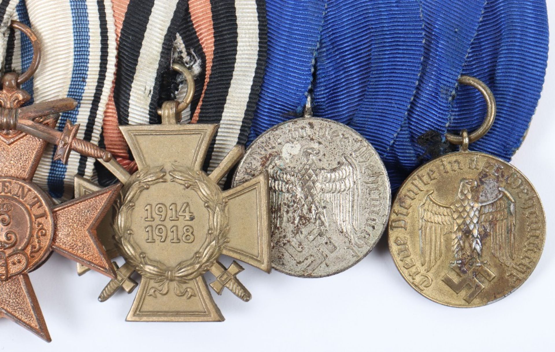 Imperial German and Third Reich Bavarian Court Mounted Medal Group of Five - Image 3 of 7