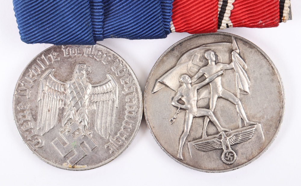 WW2 German Armed Forces Court Mounted Medal Pair - Image 3 of 6