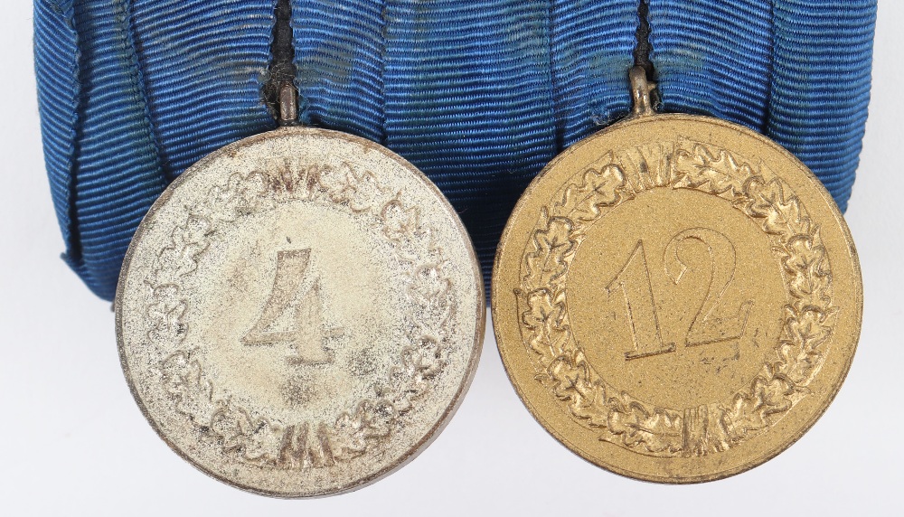 WW2 German Armed Forces Long Service Court Mounted Medal Pair - Image 6 of 7