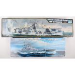 Two Trumpeter 1:350 scale German Warship model kits